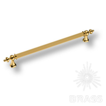 Brass 1670-60-224-053 ручка рейлинг 224мм модерн, глянцевое золото / 39232 / оптом и в розницу / мебельная фурнитура "ЛАВР"