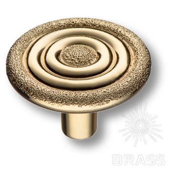 Ручка мебельная кнопка золото 15.388.38 DIA 19 Brass / 69753 / оптом и в розницу / мебельная фурнитура "ЛАВР"