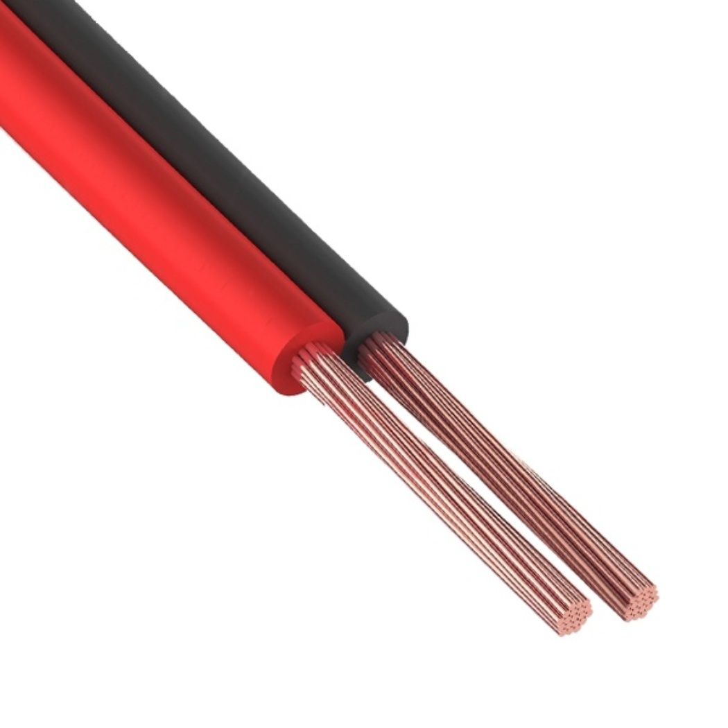 Провод для подключения одноцветной ленты 2*0,75мм красно-черный / 33250 / оптом и в розницу / мебельная фурнитура "ЛАВР"