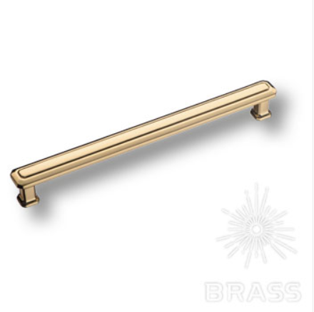 Brass 1101 192MP11 ручка скоба современная классика, глянцевое золото 192 мм / 39139 / оптом и в розницу / мебельная фурнитура "ЛАВР"