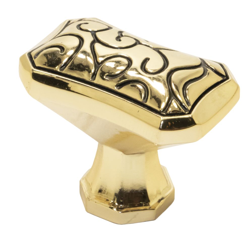 Ручка мебельная кнопка ZA0356 золото K-Gold+BK / 69582 / оптом и в розницу / мебельная фурнитура "ЛАВР"