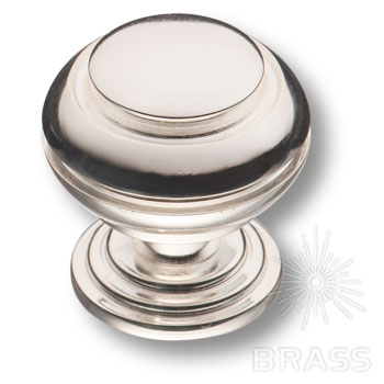 Ручка мебельная кнопка никель  Brass / 69994 / оптом и в розницу / мебельная фурнитура "ЛАВР"