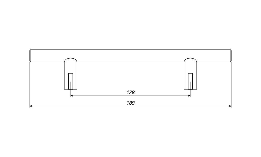 Ручка мебельная рейлинг 128мм хром RE1004/128 / 19321 / оптом и в розницу / мебельная фурнитура "ЛАВР"