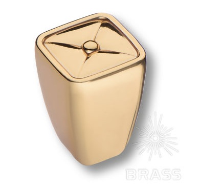 Ручка мебельная кнопка золото 4132 001MP11 Brass / 69825 / оптом и в розницу / мебельная фурнитура "ЛАВР"