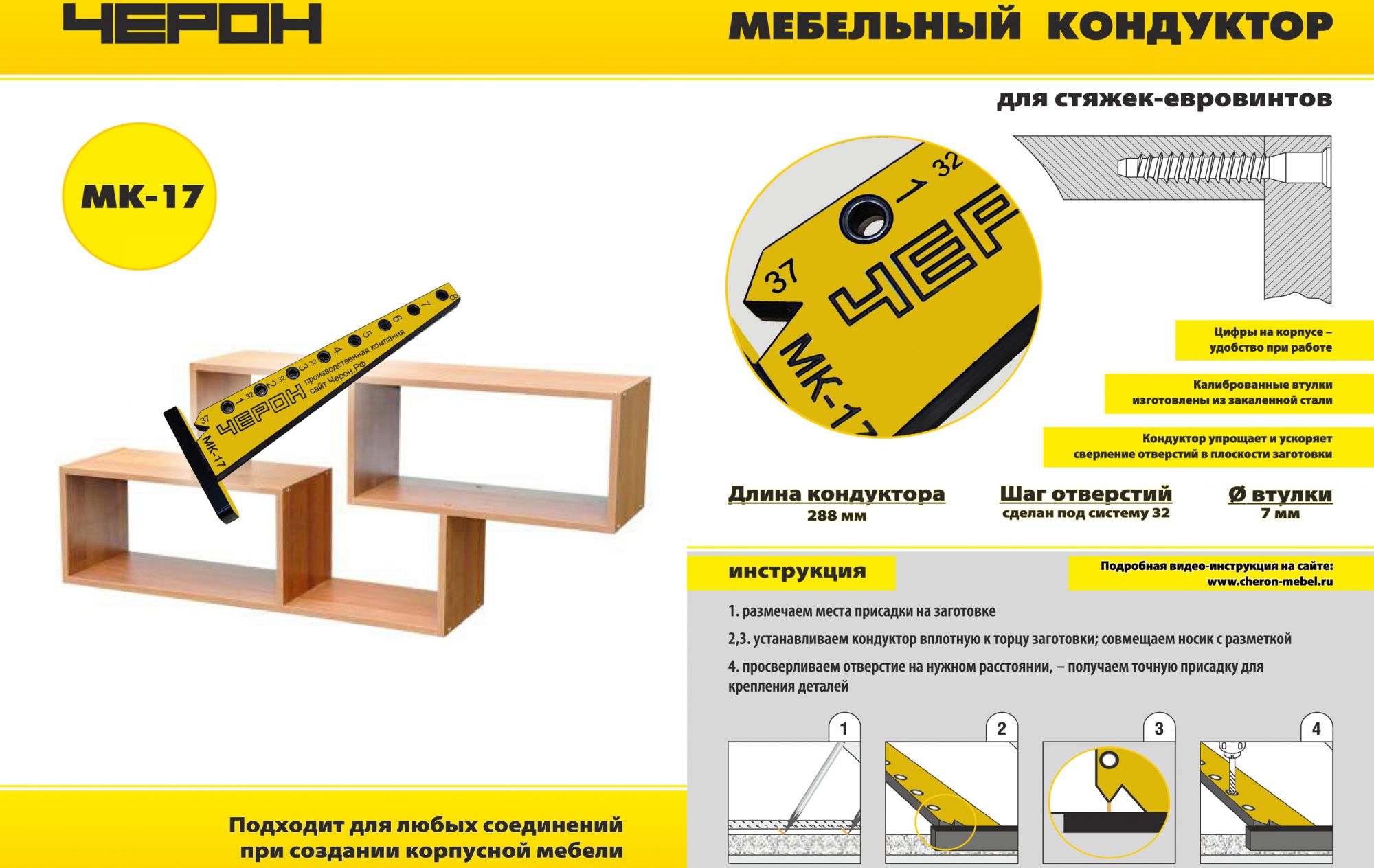 шаблон для мебельной фурнитуры