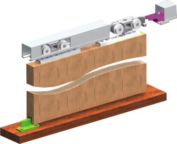 Комплект верхних роликов системы СКС-51 для межкомнатных дверей / 08154 / оптом и в розницу / мебельная фурнитура "ЛАВР"