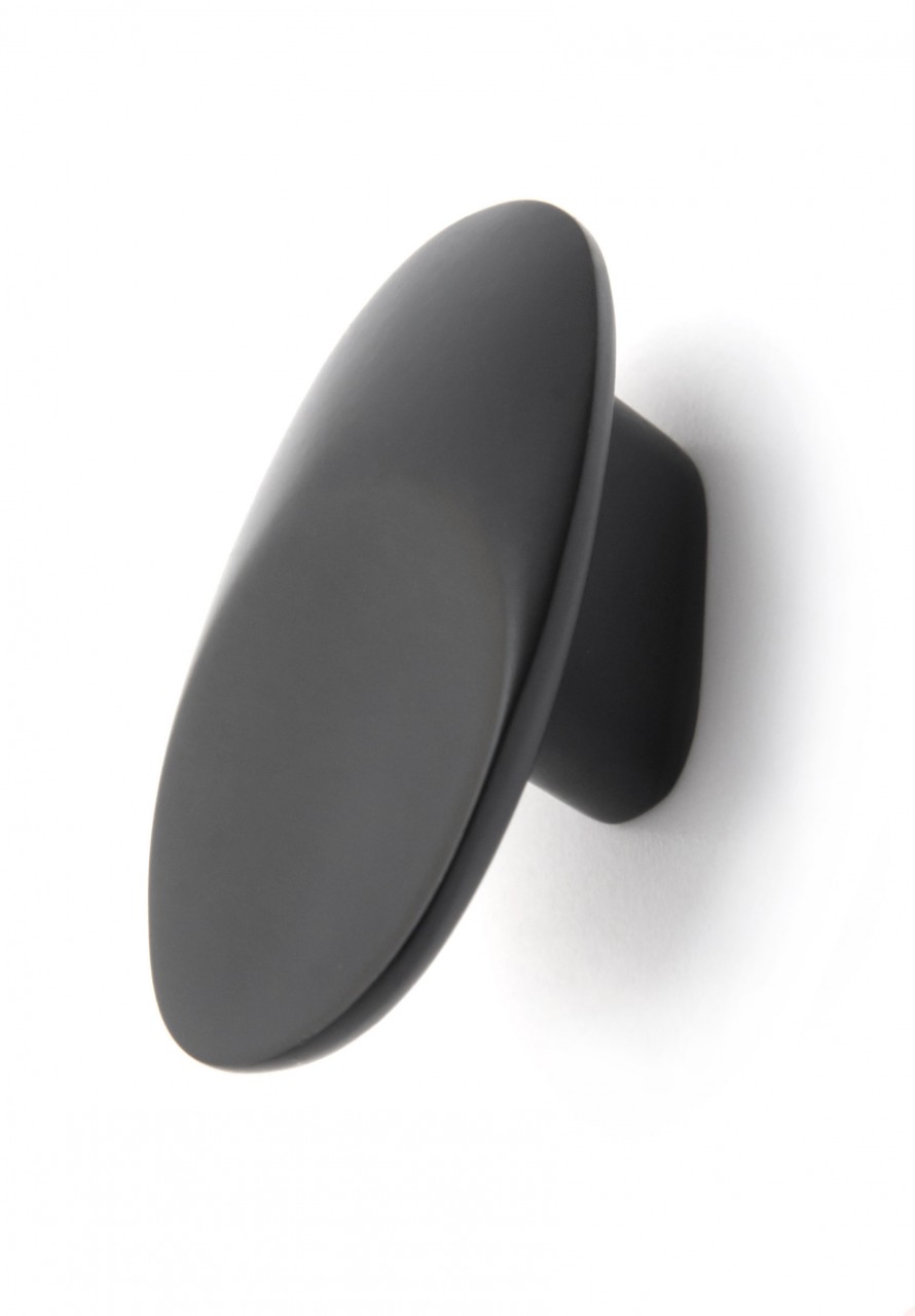 Ручка мебельная кнопка черная RC303BL.4 Boyard / 719984-1 / оптом и в розницу / мебельная фурнитура "ЛАВР"