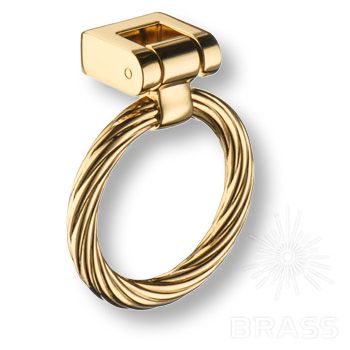 Ручка мебельная кнопка кольцо золото 15.203.00.19 Brass / 69948 / оптом и в розницу / мебельная фурнитура "ЛАВР"