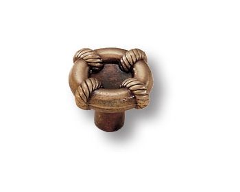 Ручка мебельная кнопка античная бронза 1576.0025.001 Brass / 69690 / оптом и в розницу / мебельная фурнитура "ЛАВР"