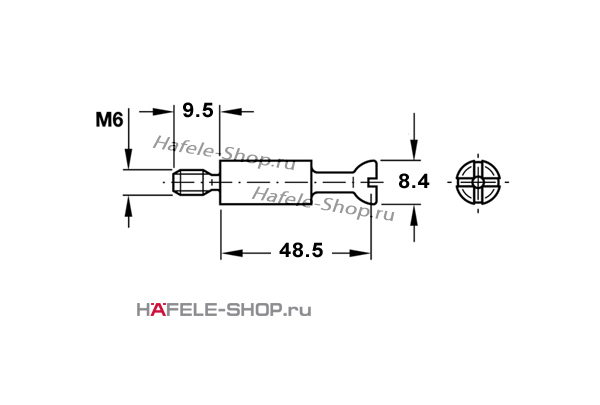 Крепежный винт эксцентрика м8 l55