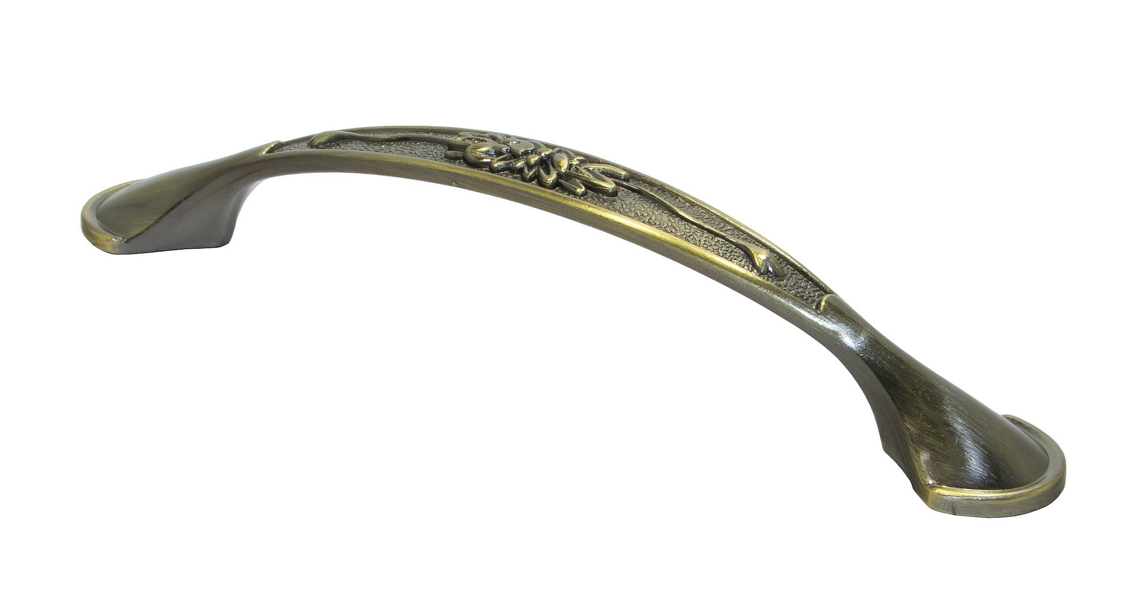 Ручка мебельная скоба ZA0254B 96мм бронза (старинная латунь) / 69396 / оптом и в розницу / мебельная фурнитура "ЛАВР"
