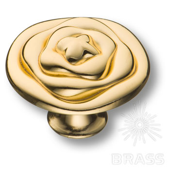 Ручка мебельная кнопка золото 107-Gold Brass  / 69965 / оптом и в розницу / мебельная фурнитура "ЛАВР"