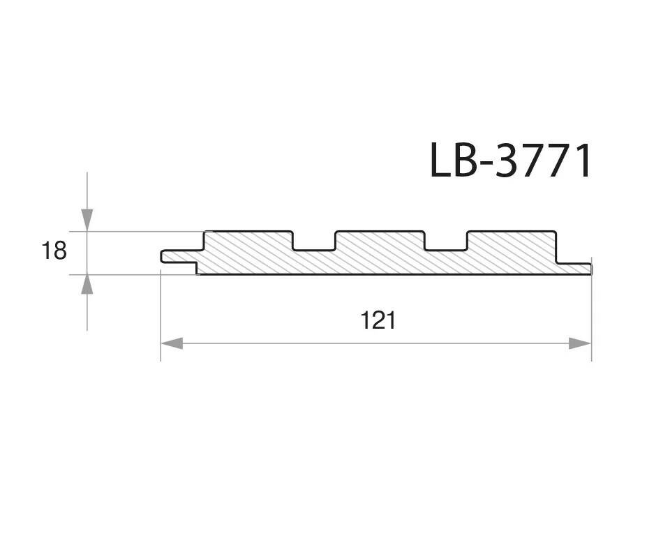 профиль AGT МДФ 248/ LB-3771, 18*121*2800 мм, тик/AGT3500/248 / 35086 / оптом и в розницу / мебельная фурнитура "ЛАВР"
