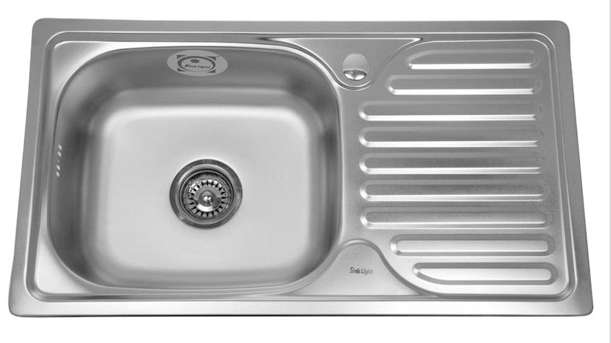 Купить Мойка врезная из нержавеющей стали 760*420*180*0,8мм+сифон декор ...