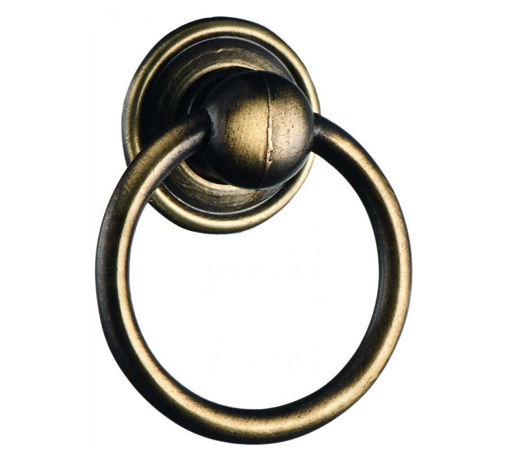 Ручка мебельная кнопка кольцо бронза 15.210.02.04 Brass / 69327 / оптом и в розницу / мебельная фурнитура "ЛАВР"