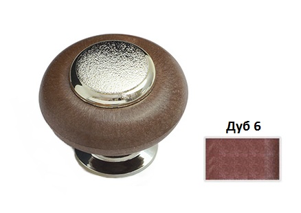 Ручка мебельная кнопка К2 дуб с золотом Алди / 69561 / оптом и в розницу / мебельная фурнитура "ЛАВР"