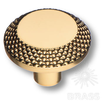 Ручка мебельная кнопка золото 4102 001MP11 Brass / 69916 / оптом и в розницу / мебельная фурнитура "ЛАВР"