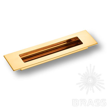 Brass 1174 160MP11 ручка врезная модерн, глянцевое золото 160 мм / 39282 / оптом и в розницу / мебельная фурнитура "ЛАВР"