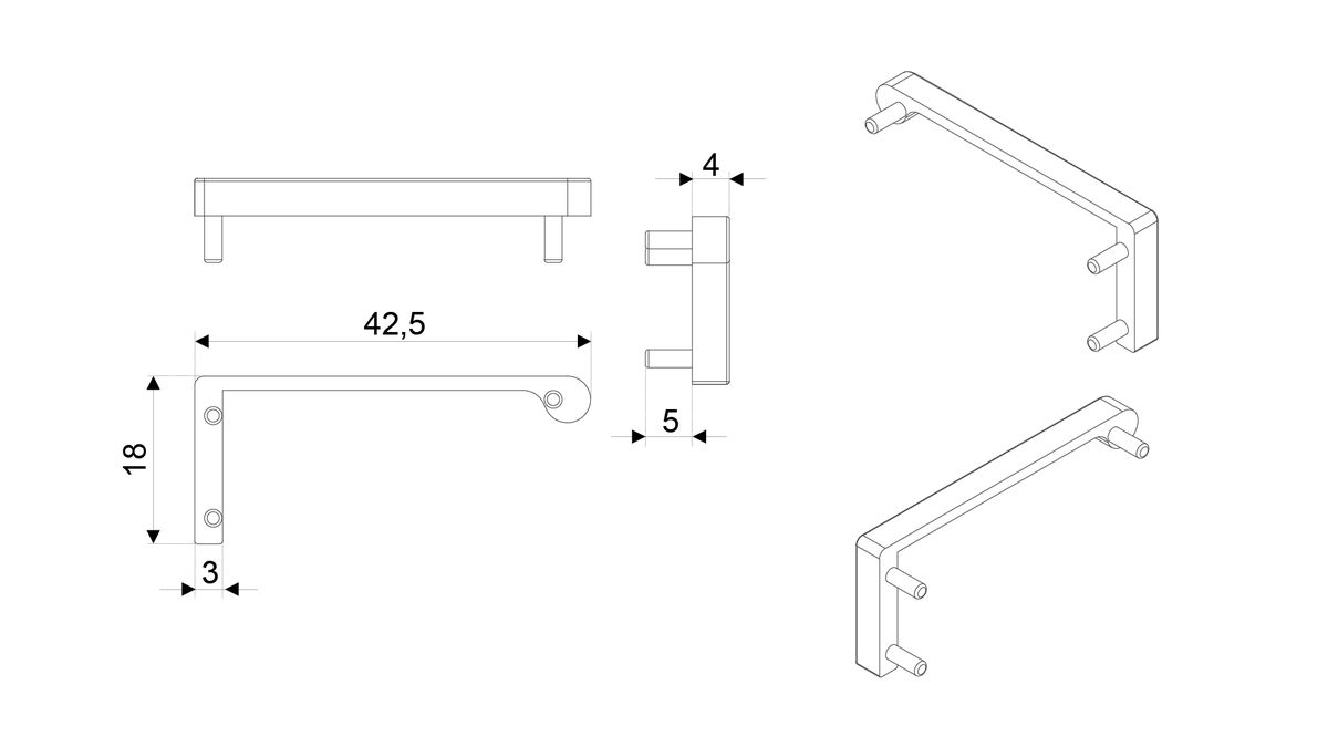 Заглушки для ручки RP101 сатиновый (матовый) хром RZ101.01SC Boyard / 769020 / оптом и в розницу / мебельная фурнитура "ЛАВР"