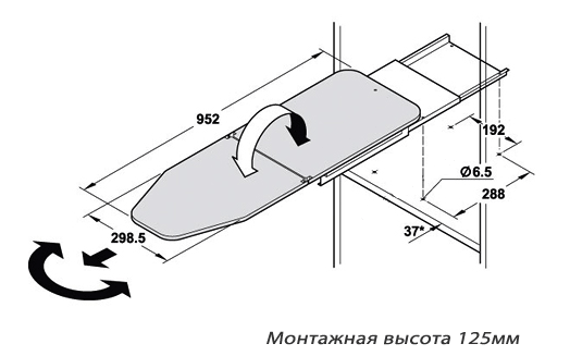 Как собрать гладильную доску схема