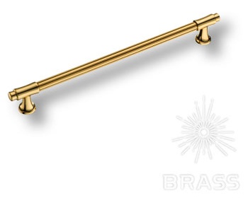 Ручка мебельная скоба 256мм золото 1117 256MP11 Brass / 69930 / оптом и в розницу / мебельная фурнитура "ЛАВР"