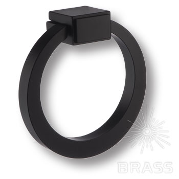 Ручка мебельная кнопка кольцо черная BU 013.80.09 Brass / 69358 / оптом и в розницу / мебельная фурнитура "ЛАВР"