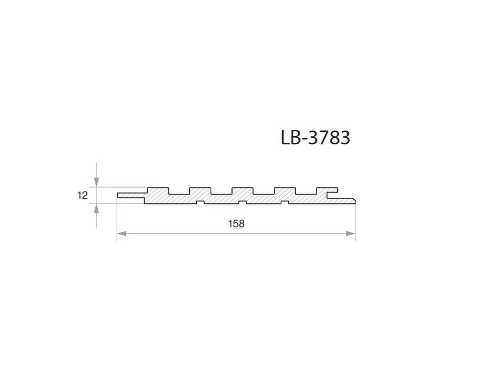 Профиль AGT МДФ 248/ LB-3783-A, 12*26*2800 мм, тик / 35114 / оптом и в розницу / мебельная фурнитура "ЛАВР"