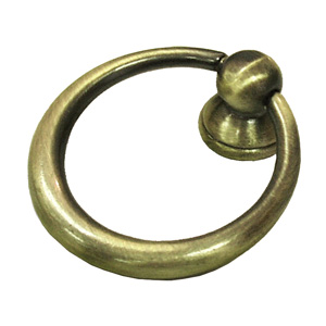 Ручка мебельная кнопка кольцо старинная латунь (бронза) RC031AB.3 Boyard / 719347 / оптом и в розницу / мебельная фурнитура "ЛАВР"