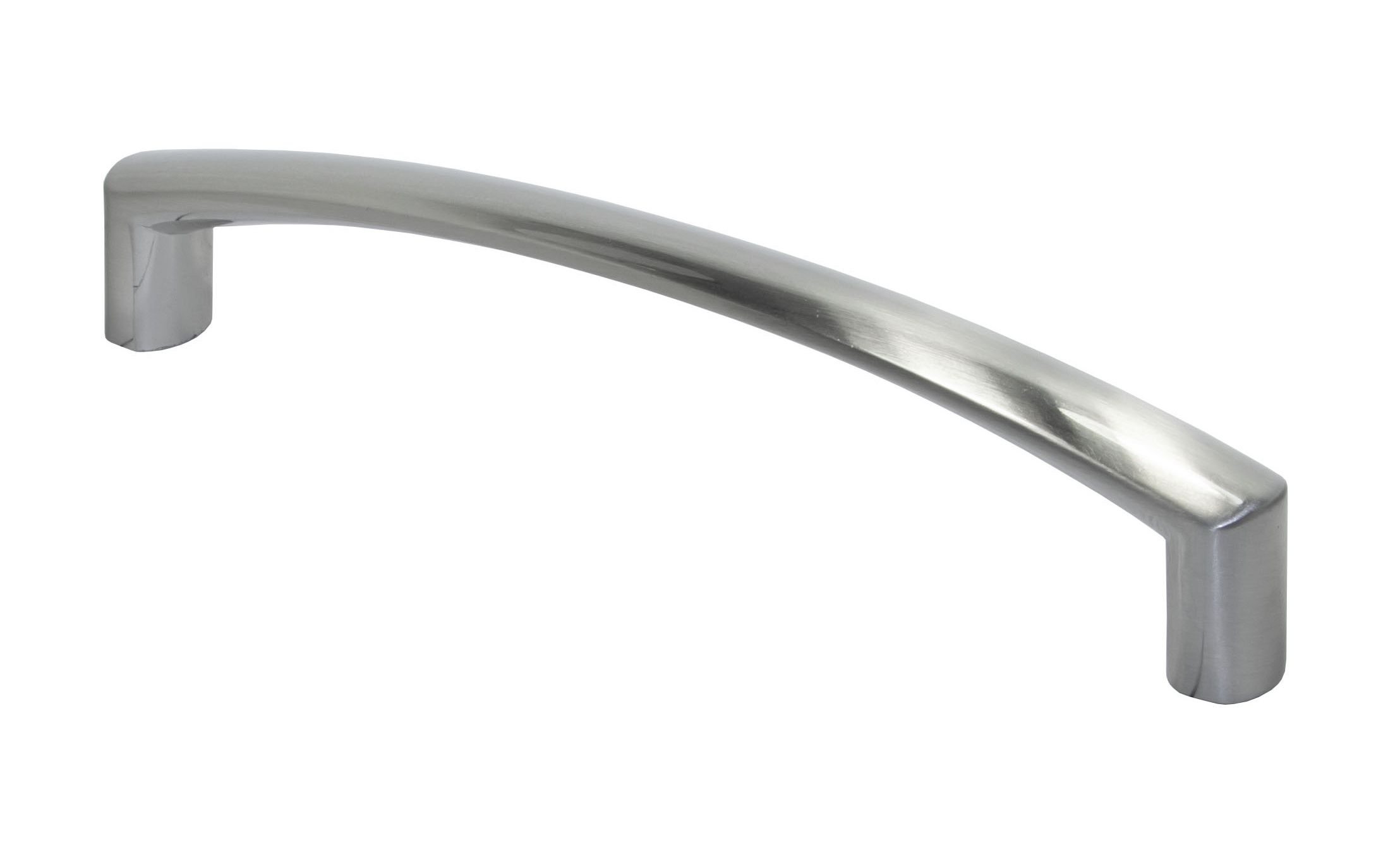 Ручка мебельная скоба ZA2186 96мм атласный сатиновый никель / 69430 / оптом и в розницу / мебельная фурнитура "ЛАВР"