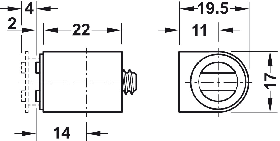 Защелка магнитная с усилием на 3-4кг белая 246.13.720 Hafele / 49531 / оптом и в розницу / мебельная фурнитура "ЛАВР"