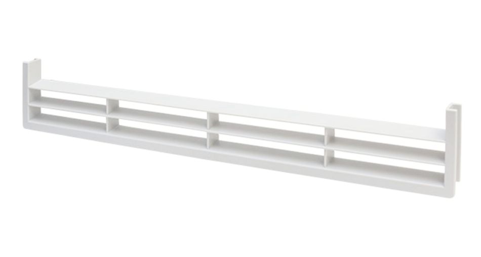 Решетка вентиляционная пластиковая для цоколя 65*390мм белый №1 / 16248 / оптом и в розницу / мебельная фурнитура "ЛАВР"