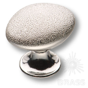 Ручка мебельная кнопка глянцевое серебро 15.340.00 DIA 15 Brass / 69257 / оптом и в розницу / мебельная фурнитура "ЛАВР"