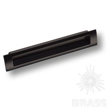Ручка мебельная врезная 160мм черный EMBU160-14 Brass / 69720 / оптом и в розницу / мебельная фурнитура "ЛАВР"