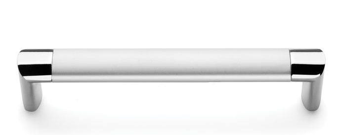 Ручка мебельная скоба 160мм хром/хром матовый LS8029 TDM / 19560 / оптом и в розницу / мебельная фурнитура "ЛАВР"