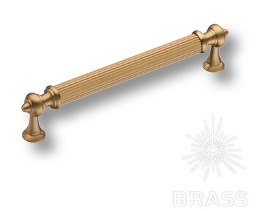 Ручка мебельная скоба 128мм матовое золото 2512-007-128 Brass / 69890 / оптом и в розницу / мебельная фурнитура "ЛАВР"