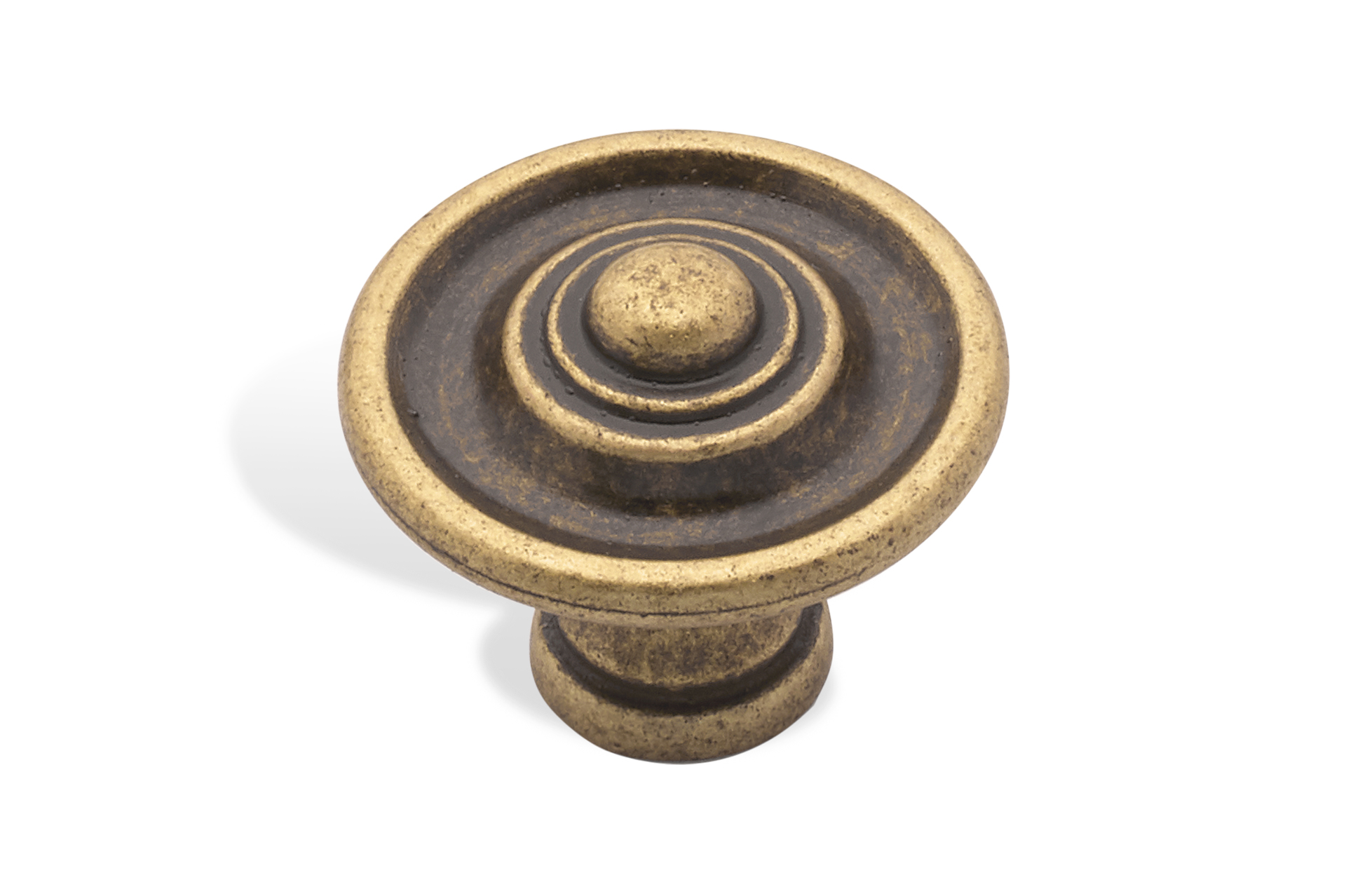 Ручка мебельная кнопка старинная латунь (бронза) RC530MAB.1 Boyard / 769001 / оптом и в розницу / мебельная фурнитура "ЛАВР"