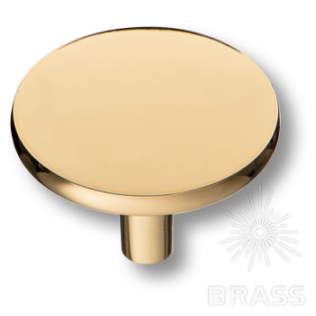 Ручка мебельная кнопка золото 4137 001MP11 Brass / 69954 / оптом и в розницу / мебельная фурнитура "ЛАВР"