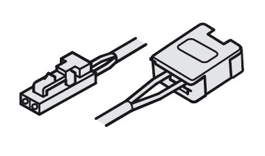 Соединительный кабель с коннектором для светодиодных лент LOOX 12В 2000мм черный 833.73.747 Hafele / 49745 / оптом и в розницу / мебельная фурнитура "ЛАВР"