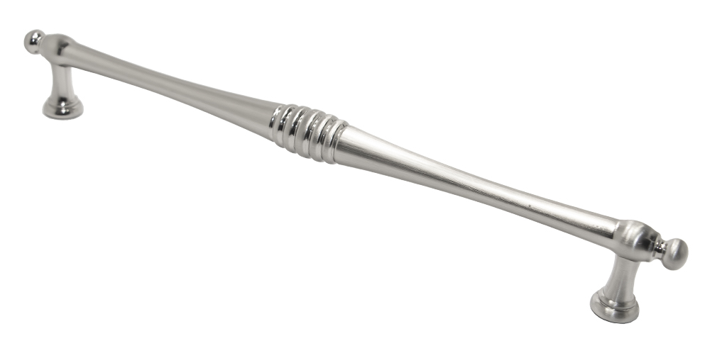 Ручка мебельная скоба 224мм атласный сатиновый никель ZA2050 BSN / 69701 / оптом и в розницу / мебельная фурнитура "ЛАВР"