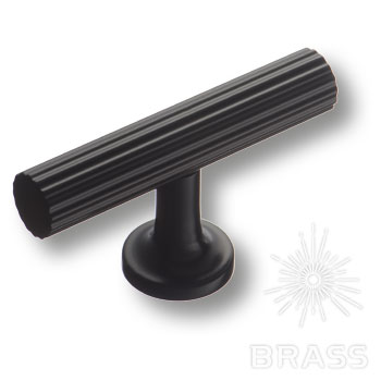 Ручка мебельная кнопка чёрная 8887 0008 AL6-AL6 Brass / 69647 / оптом и в розницу / мебельная фурнитура "ЛАВР"