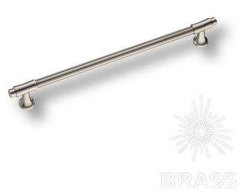 Ручка мебельная скоба 256мм никель 1117 256MP08 Brass / 69929 / оптом и в розницу / мебельная фурнитура "ЛАВР"