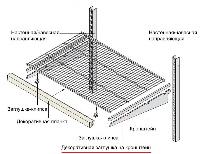 Купить Декоративная заглушка на кронштейн правая+левая 320мм белая для ...
