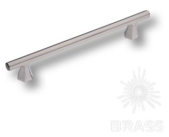 Ручка мебельная скоба 160мм сатиновый никель 1108 160MP08 Brass / 69920 / оптом и в розницу / мебельная фурнитура "ЛАВР"