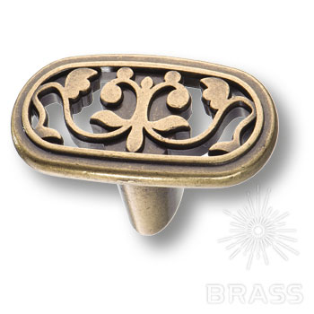 Ручка мебельная кнопка античная бронза 15.371.00.12 Brass / 69675 / оптом и в розницу / мебельная фурнитура "ЛАВР"