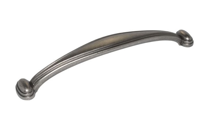 Ручка мебельная скоба 128мм никель античный матовый  L385-128 TDM / 69028 / оптом и в розницу / мебельная фурнитура "ЛАВР"