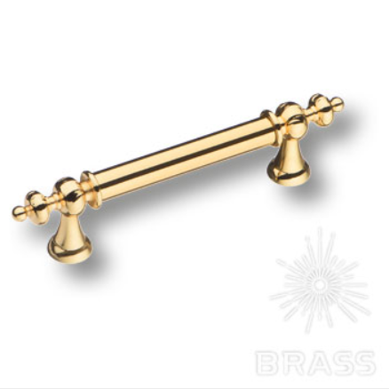 Brass 1670-60-96-052 Ручка рейлинг модерн, глянцевое золото 96 мм / 39141 / оптом и в розницу / мебельная фурнитура "ЛАВР"