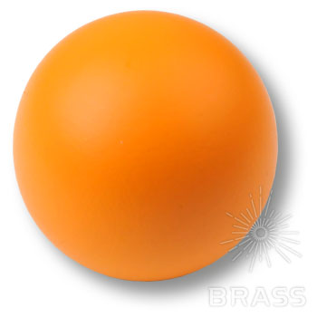 Ручка мебельная кнопка шар оранжевый матовый 445NA1 Brass / 69548 / оптом и в розницу / мебельная фурнитура "ЛАВР"