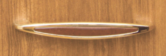 Ручка мебельная скоба С9 128мм металлик/орех Алди / 19664 / оптом и в розницу / мебельная фурнитура "ЛАВР"