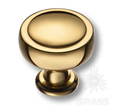 Ручка мебельная кнопка золото 1915 0038 GL Brass / 69831 / оптом и в розницу / мебельная фурнитура "ЛАВР"