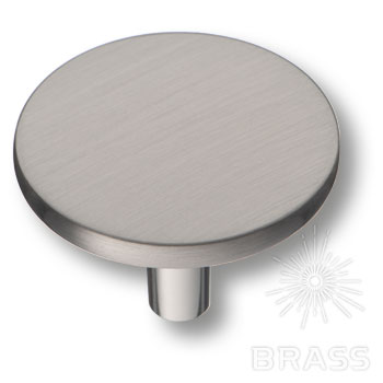 Ручка мебельная кнопка сатиновый никель 4137 001MP08 Brass / 69953 / оптом и в розницу / мебельная фурнитура "ЛАВР"